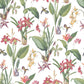 Secret Garden Cottage Botanical Wallpaper - Fresh Green / Red - Galerie - G78505 - Premier Wallcovering