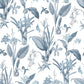 Secret Garden Cottage Botanical Wallpaper - Blue - Galerie - G78504 - Premier Wallcovering