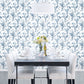 Secret Garden Cottage Botanical Wallpaper - Blue - Galerie - G78504 - Premier Wallcovering