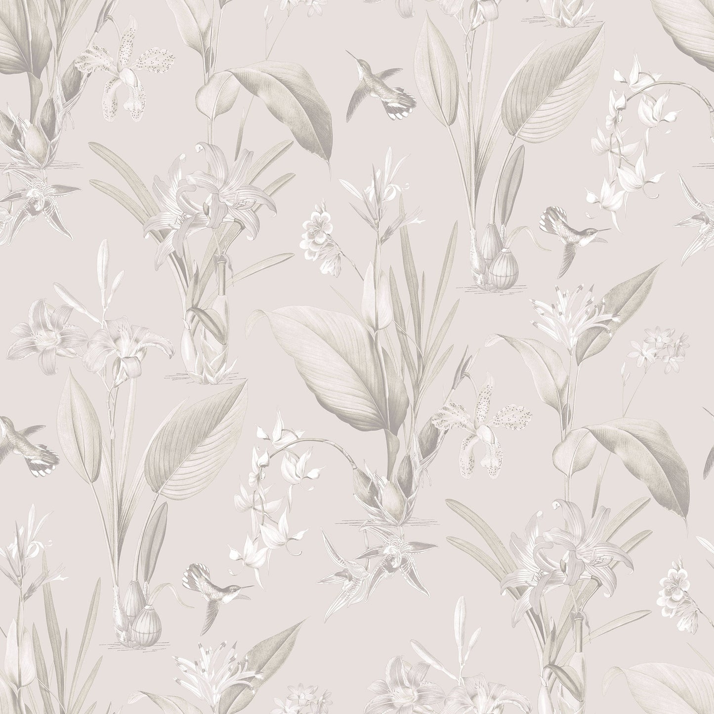 Secret Garden Cottage Botanical Wallpaper - Beiges / Grey - Galerie - G78503 - Premier Wallcovering