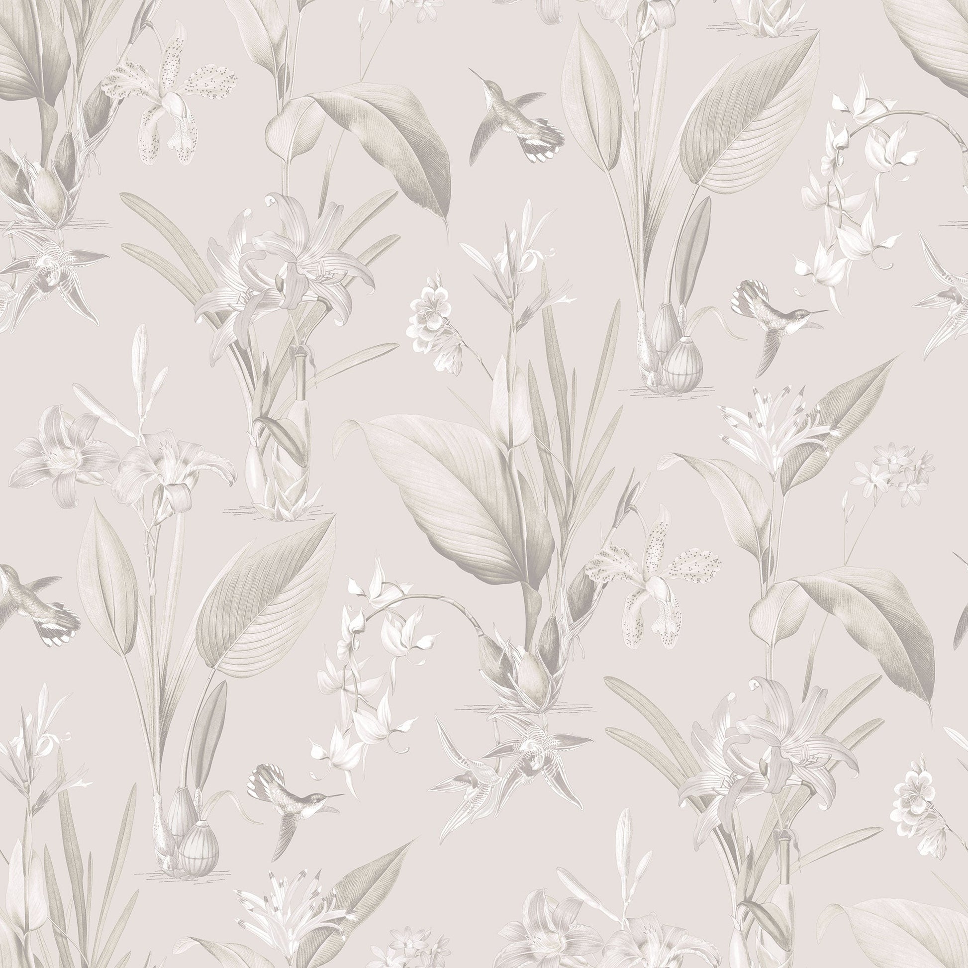 Secret Garden Cottage Botanical Wallpaper - Beiges / Grey - Galerie - G78503 - Premier Wallcovering