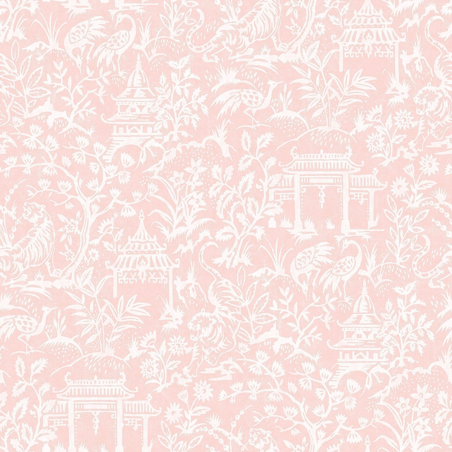 Secret Garden Garden Toile Wallpaper - Pink - Galerie - G78511 - Premier Wallcovering