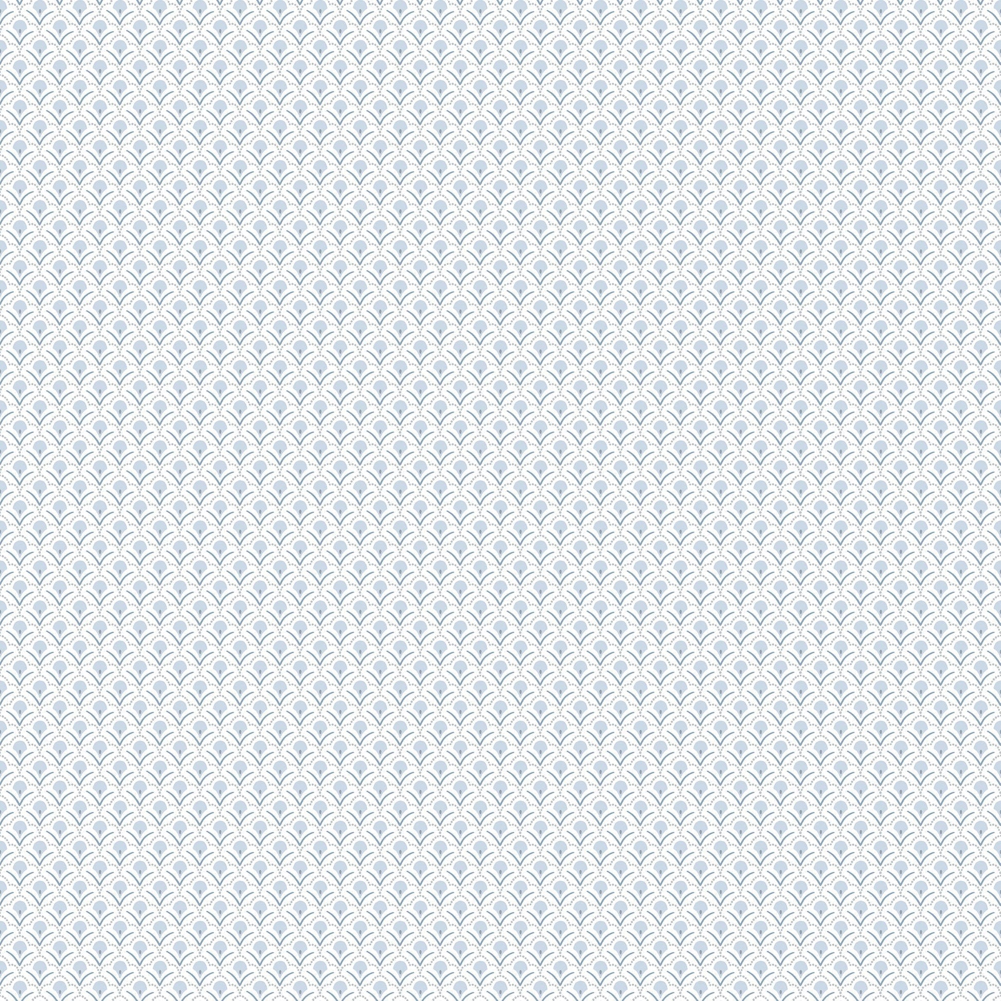 Secret Garden Secret Scallop Wallpaper - Blue / Navy - Galerie - G78514 - Premier Wallcovering