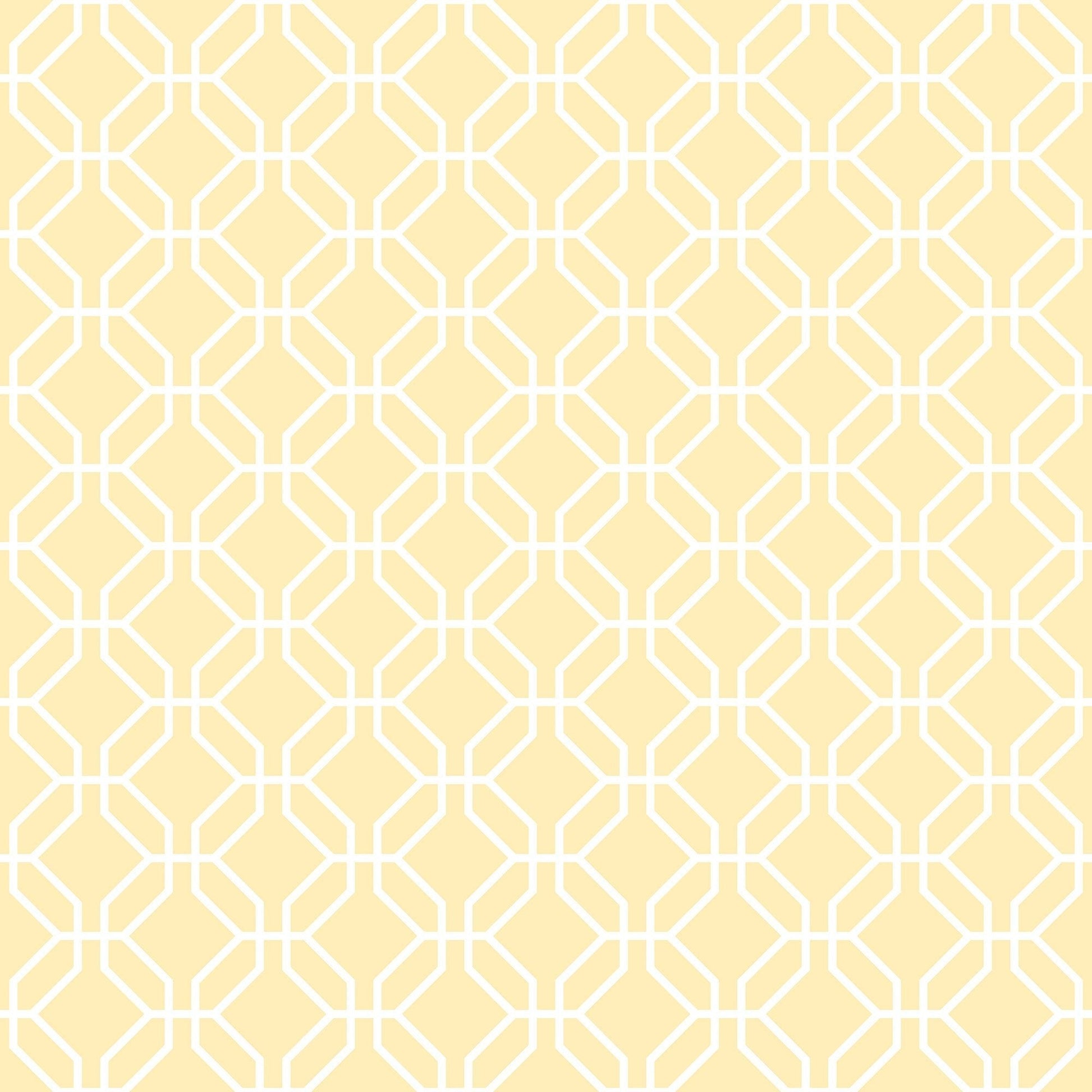Secret Garden Trellis Negative Wallpaper - Yellow - Galerie - G78524 - Premier Wallcovering