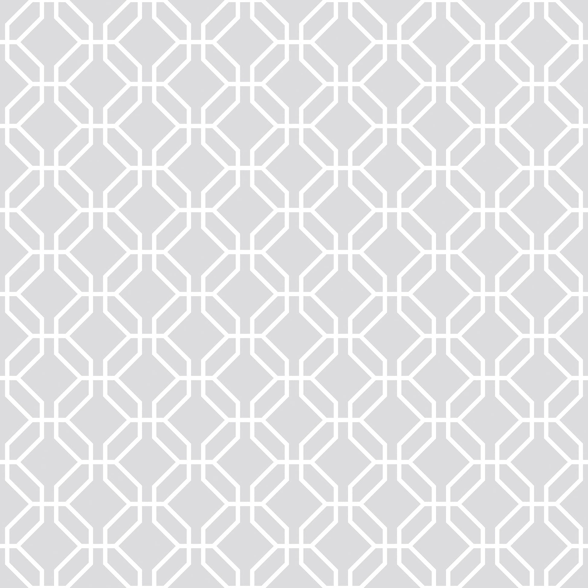 Secret Garden Trellis Negative Wallpaper - Grey - Galerie - G78522 - Premier Wallcovering