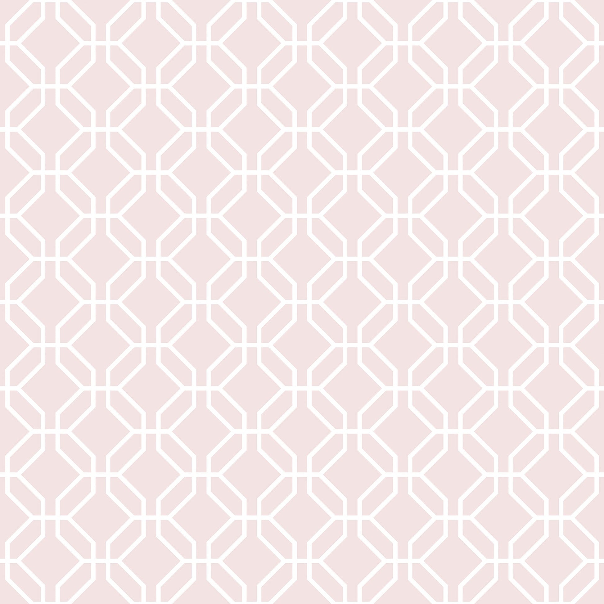 Secret Garden Trellis Negative Wallpaper - Dusty Pink - Galerie - G78521 - Premier Wallcovering