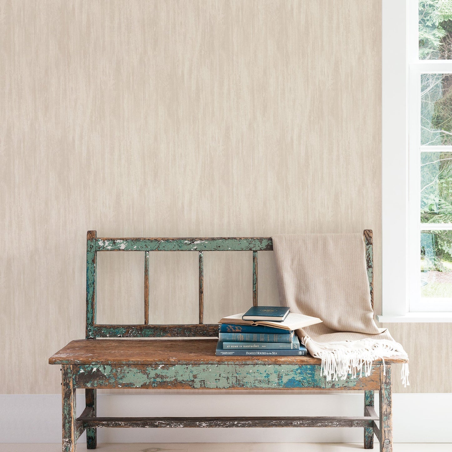 Secret Garden Wispy Texture Wallpaper - Taupe - Galerie - G78537 - Premier Wallcovering
