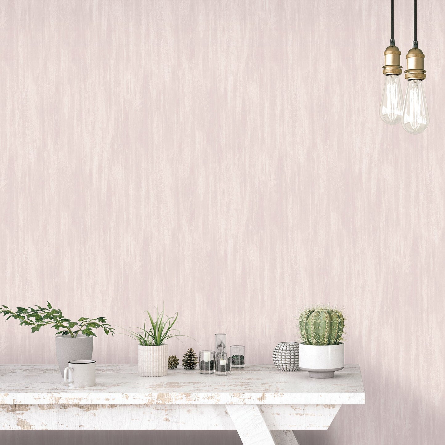 Secret Garden Wispy Texture Wallpaper - Dusty Pink - Galerie - G78535 - Premier Wallcovering