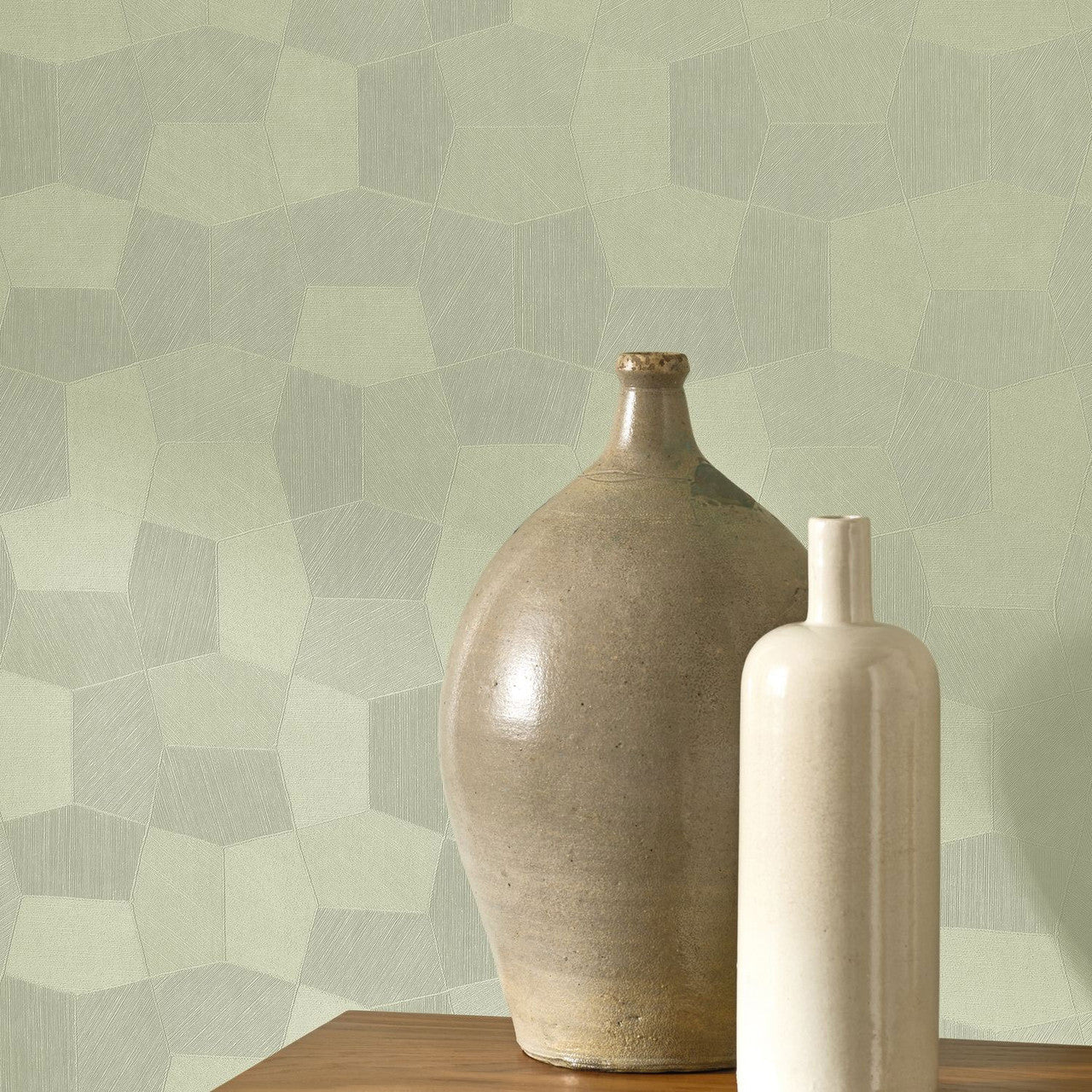 Selene Solaris Wallpaper - Vert Sauge - Casadeco - 201897202 - Premier Wallcovering