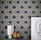 Selo Wallpaper - Ebony/Gold - Harlequin - HSAW112149