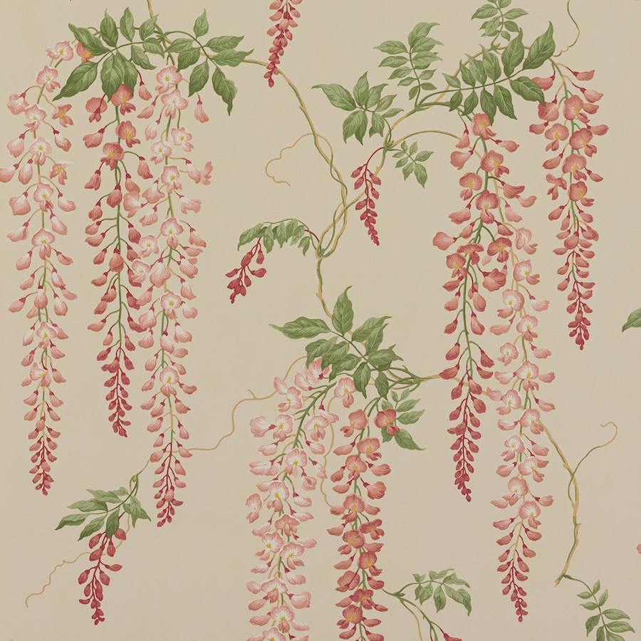 Seraphina Wallpaper - Old Pink/Leaf - Colefax & Fowler - 07157/08 - Premier Wallcovering