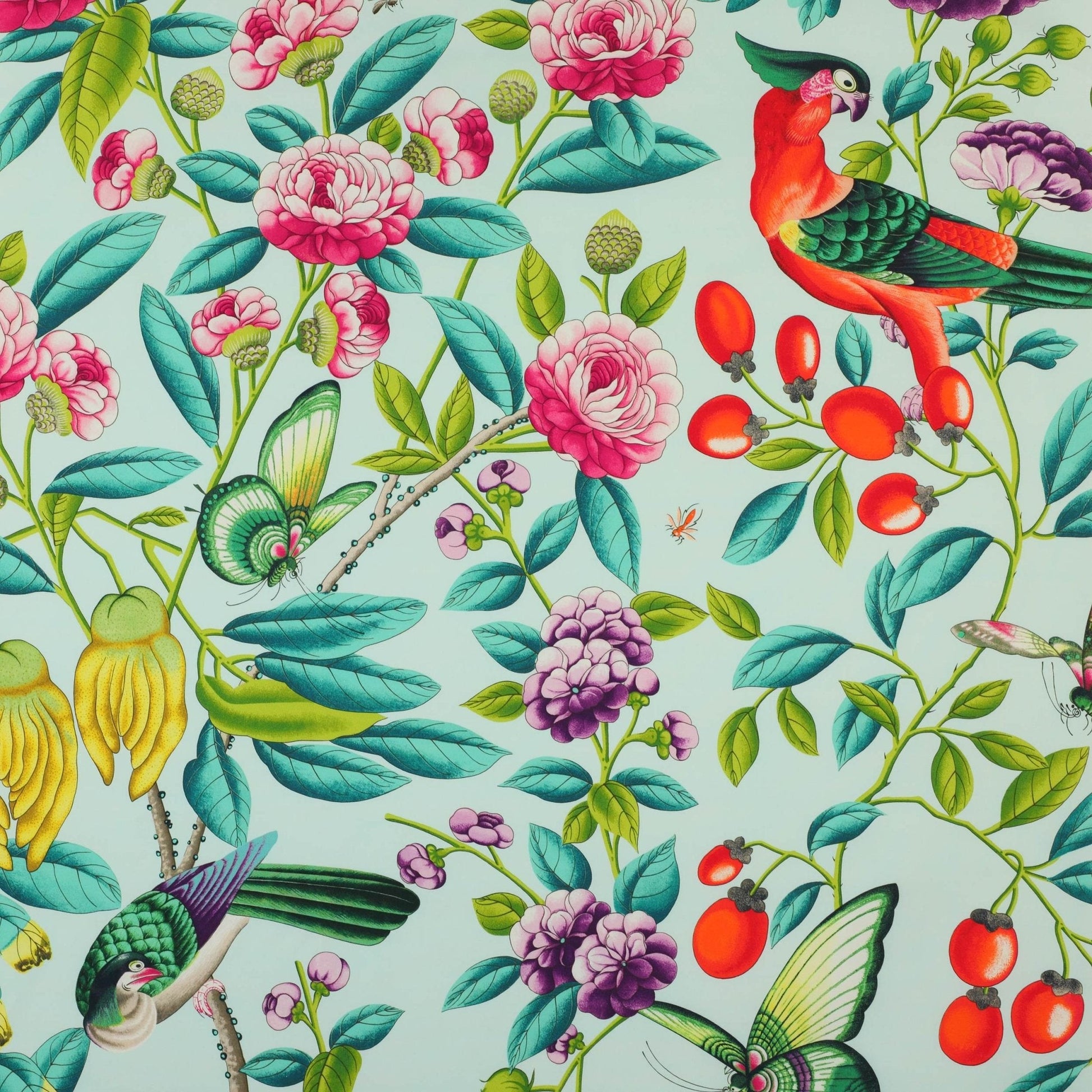 Serendip Fabric - Turquoise - Manuel Canovas - 04811/01 - Premier Wallcovering