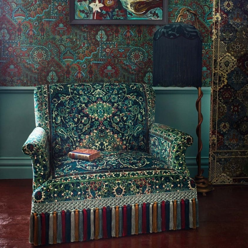 Shambala Wallpaper - House of Hackney - 1 - WA - SHA - DI - EME - XXX - Premier Wallcovering