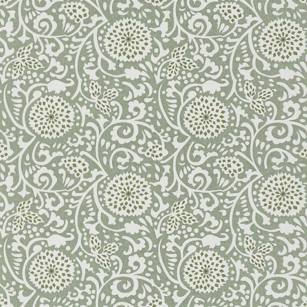 Shaqui Wallpaper - Vintage Green - PDG1147/05 - Designers Guild