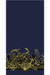 Shell And Crab Velvet Fabric - Black & Pale Gold on Navy - Timorous Beasties - SHC/8818/05 - Premier Wallcovering