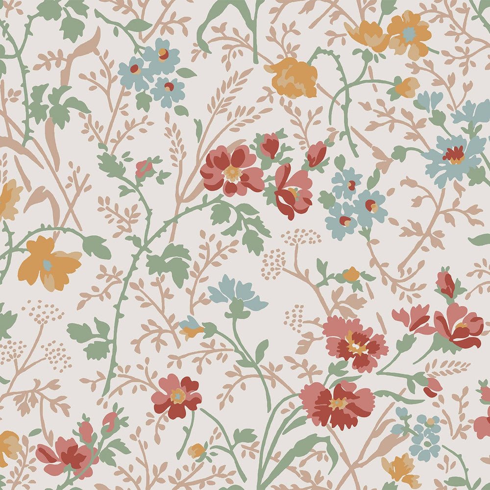 Shropshire Posy Wallpaper - Antique Pink - Laura Ashley - 121082 - Premier Wallcovering