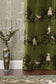 Shuiping De Pillement Velvet Fabric - Black & Pale Gold on Olive - Timorous Beasties - SHUP/8118/04 - Premier Wallcovering