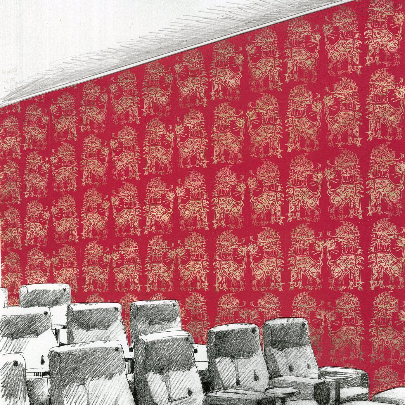 Sicilian Lion Wallpaper - Serpentine/Gold - ZPLW312977 - Zoffany