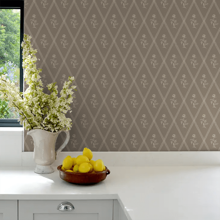 Signe Wallpaper - Brown - Boråstapeter - 5506 - Premier Wallcovering