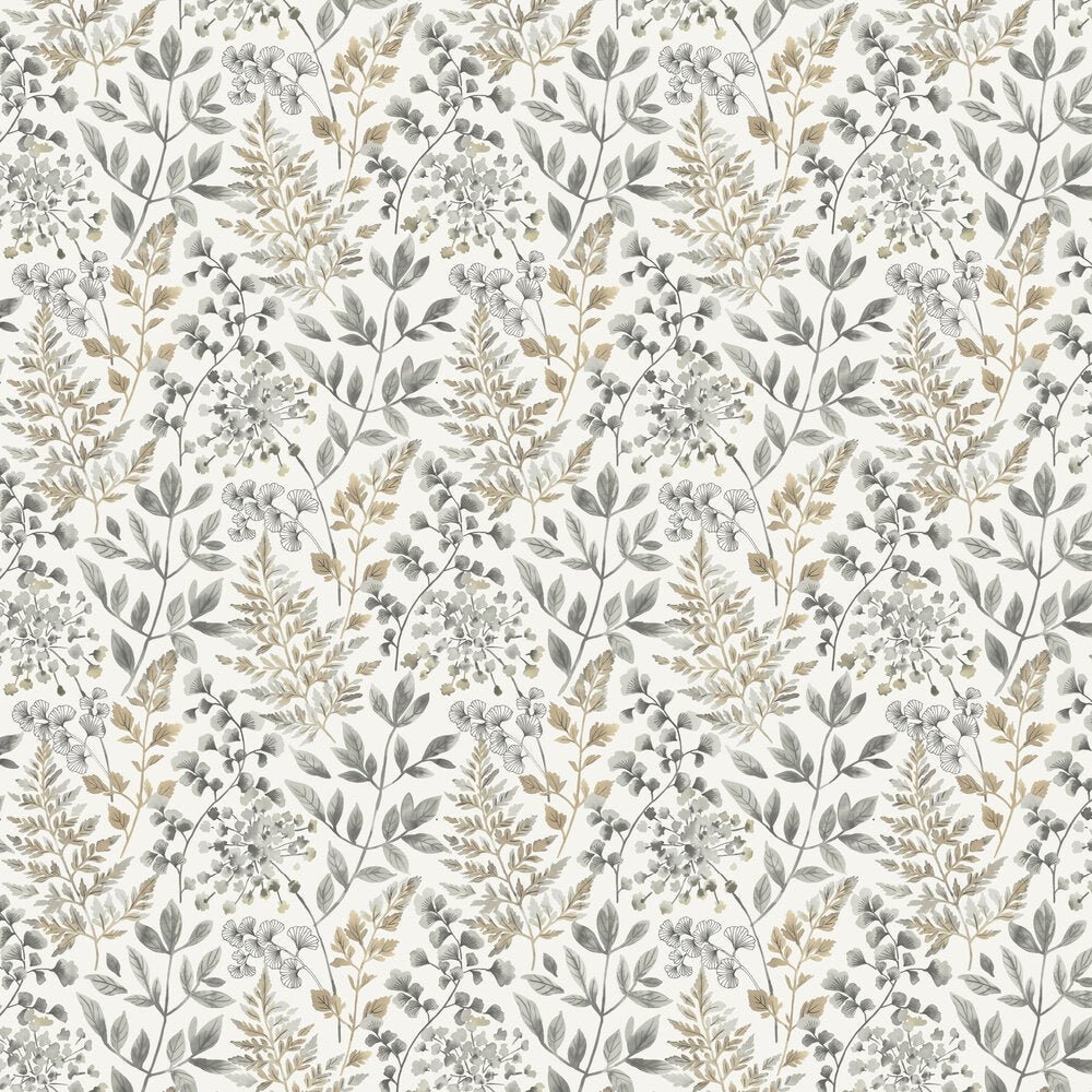 Sigrid Wallpaper - Grey / Gold - Boråstapeter - 38726 - Premier Wallcovering