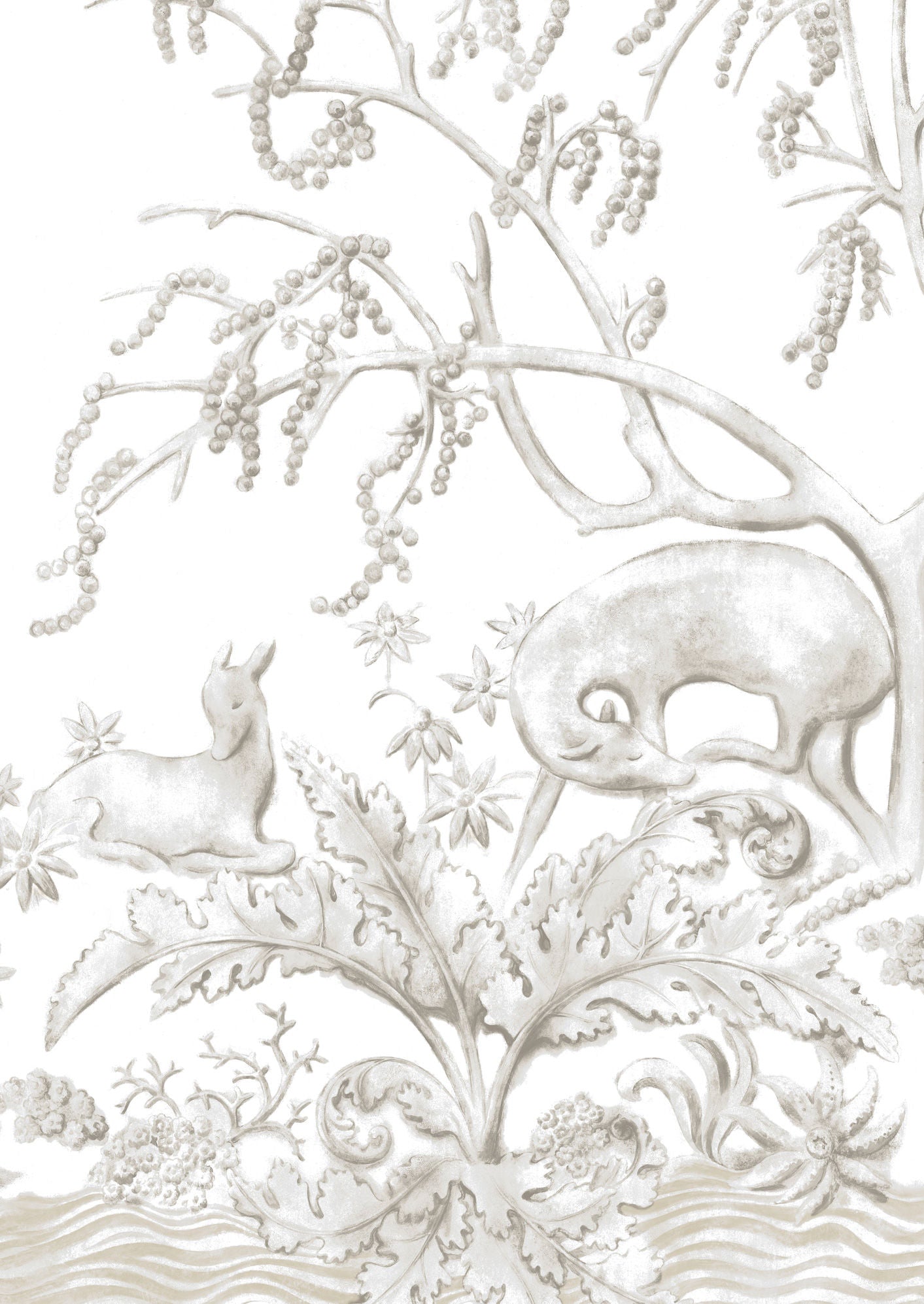 Sika Wallpaper - Charcoal - Lewis & Wood - Premier Wallcovering