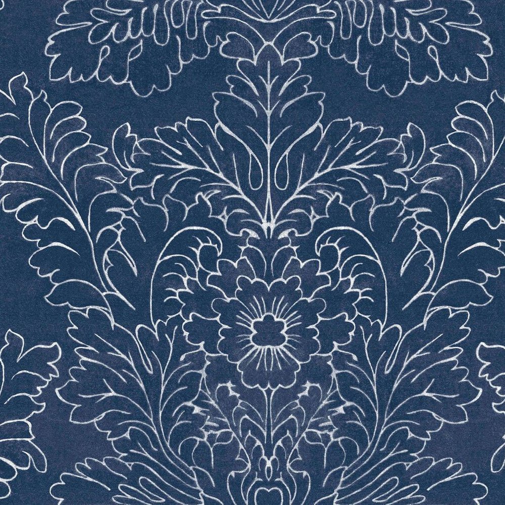 Silchester Wallpaper - Midnight Seaspray Blue - Laura Ashley - 119852 - Premier Wallcovering