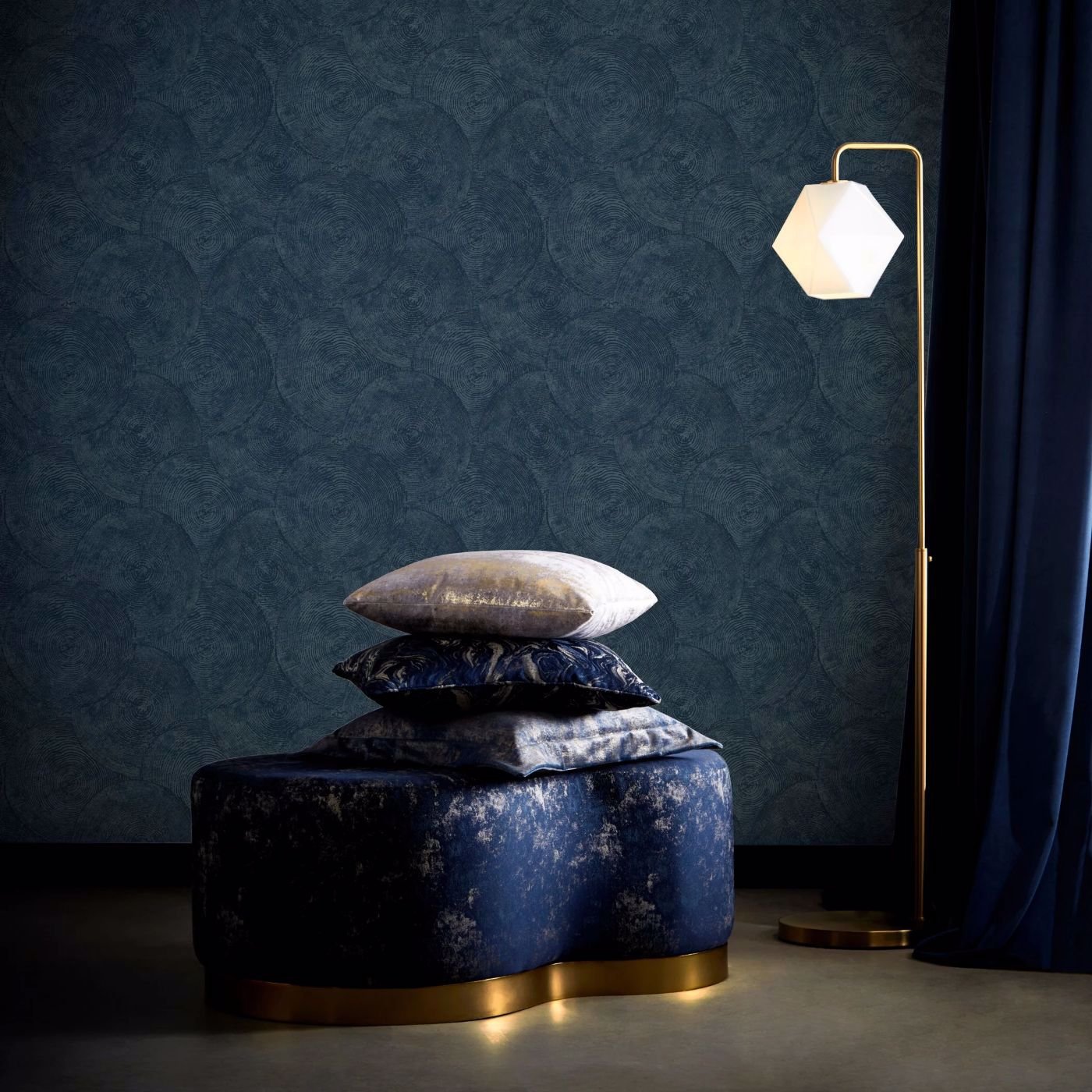 Silvan Wallpaper - Midnight - Clarke & Clarke - W0209/03 - Premier Wallcovering