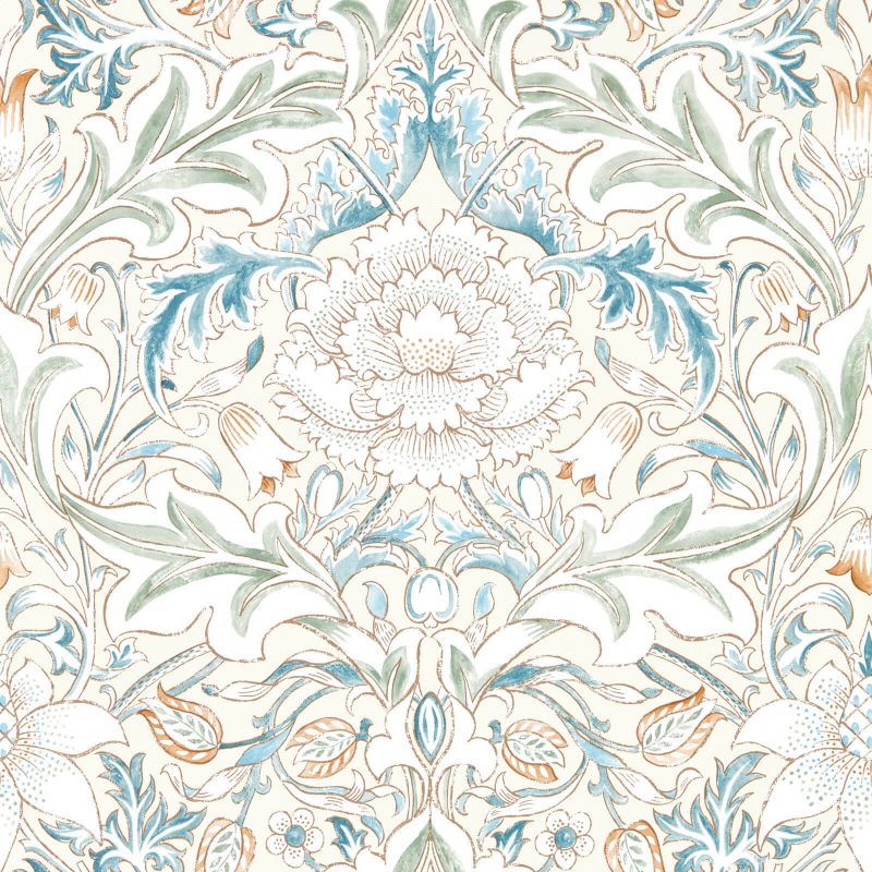 Simply Severn Wallpaper - Bayleaf/Annatto - 217074 - Morris & Co - Premier Wallcovering
