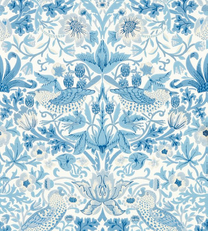 Simply Strawberry Thief Wallpaper - Woad - 217058 - Morris & Co - Premier Wallcovering