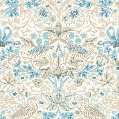 Simply Strawberry Thief Wallpaper - Slate/Vellum - Morris & Co - 217060 - Morris Wallpaper