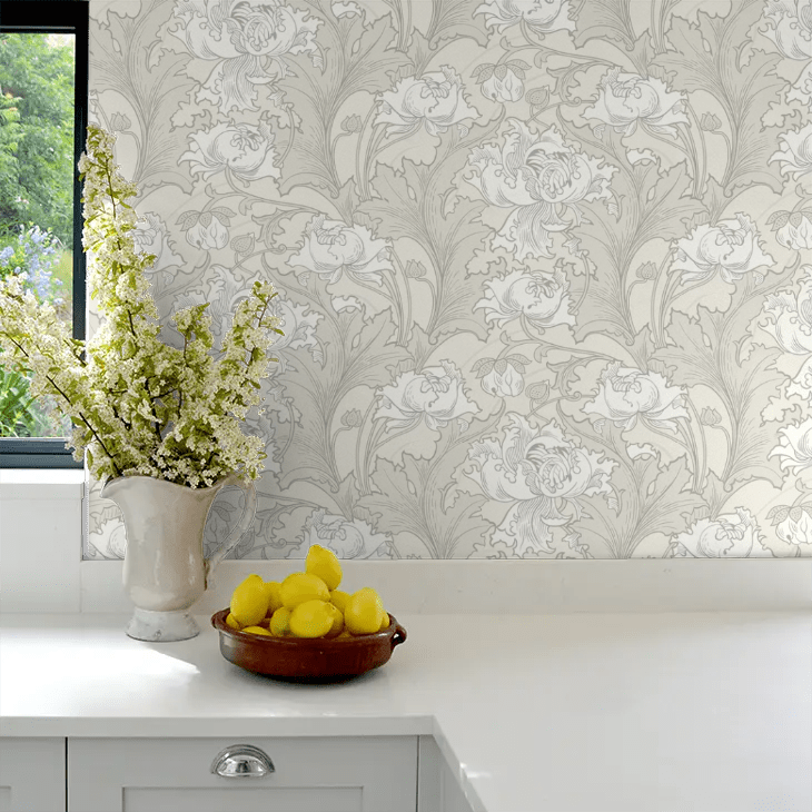 Siri Wallpaper - Grey - Boråstapeter - 4540 - Premier Wallcovering