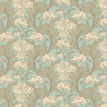 Siri Wallpaper - Beige and Green - Boråstapeter - 4538 - Premier Wallcovering