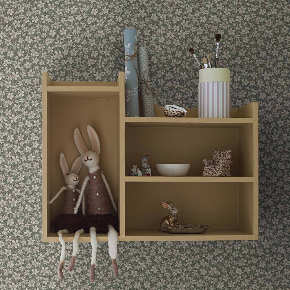 Skogsblomst Wallpaper - Moss Green - Boråstapeter - 3268 - Premier Wallcovering