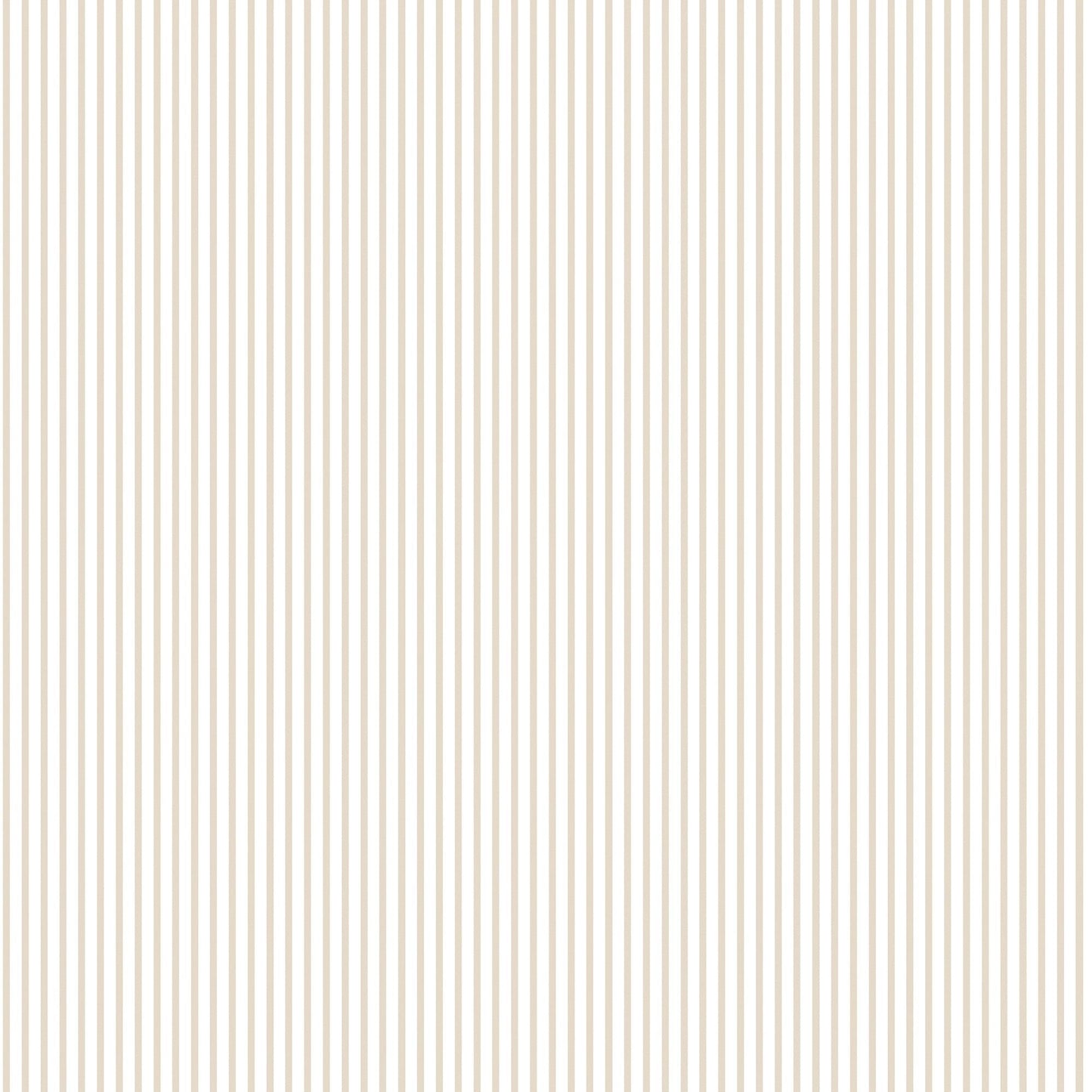 Small Prints Candy Stripe Wallpaper - Taupe - Galerie - G56645 - Premier Wallcovering