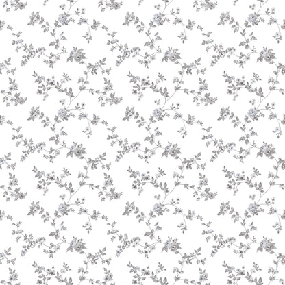 Small Prints Delicate Floral Wallpaper - Black / Greys - Galerie - G56646 - Premier Wallcovering