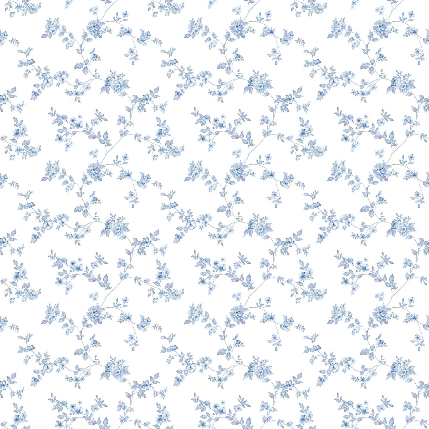 Small Prints Delicate Floral Wallpaper - Blues - Galerie - G56647 - Premier Wallcovering