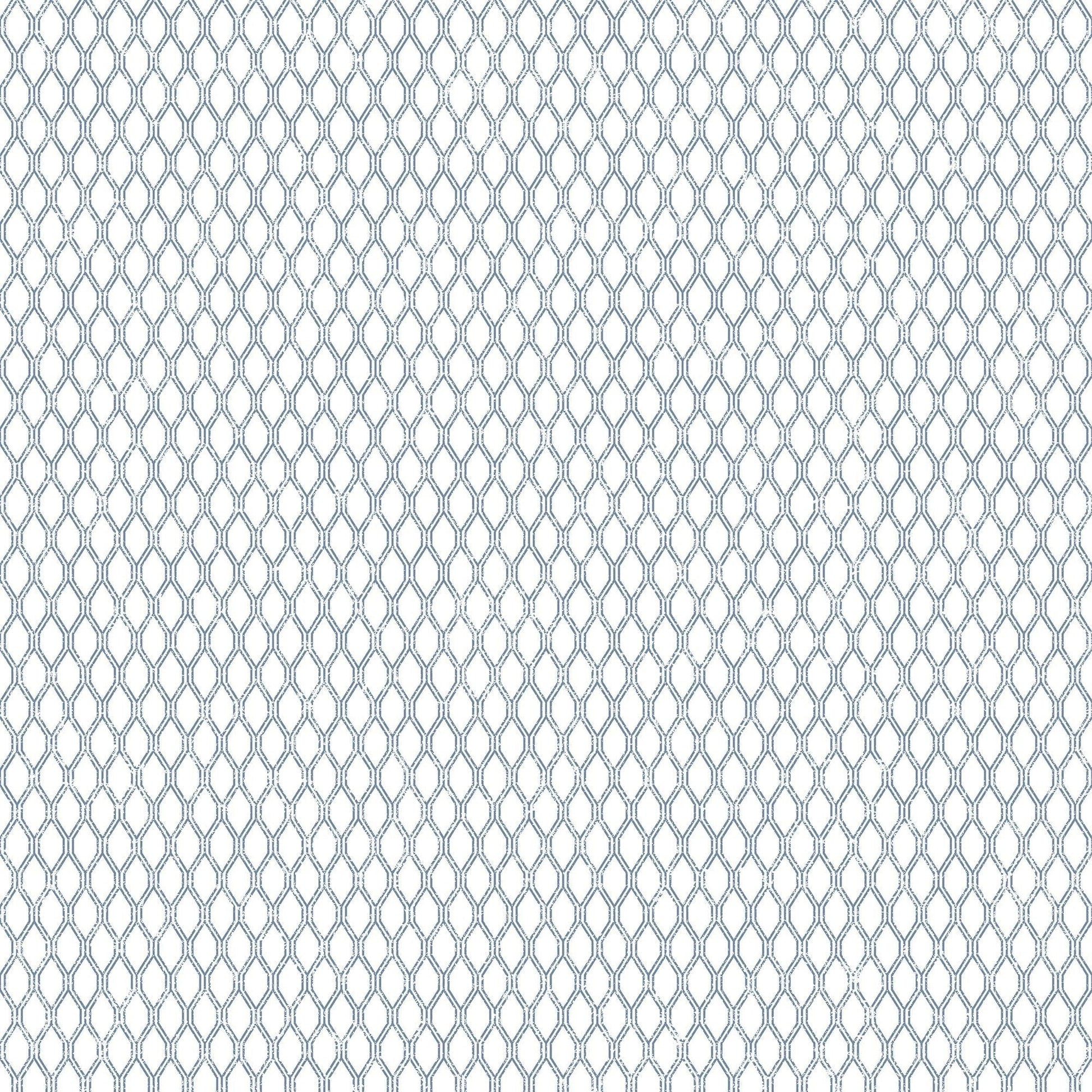 Small Prints Double Links Wallpaper - Navy - Galerie - G56656 - Premier Wallcovering