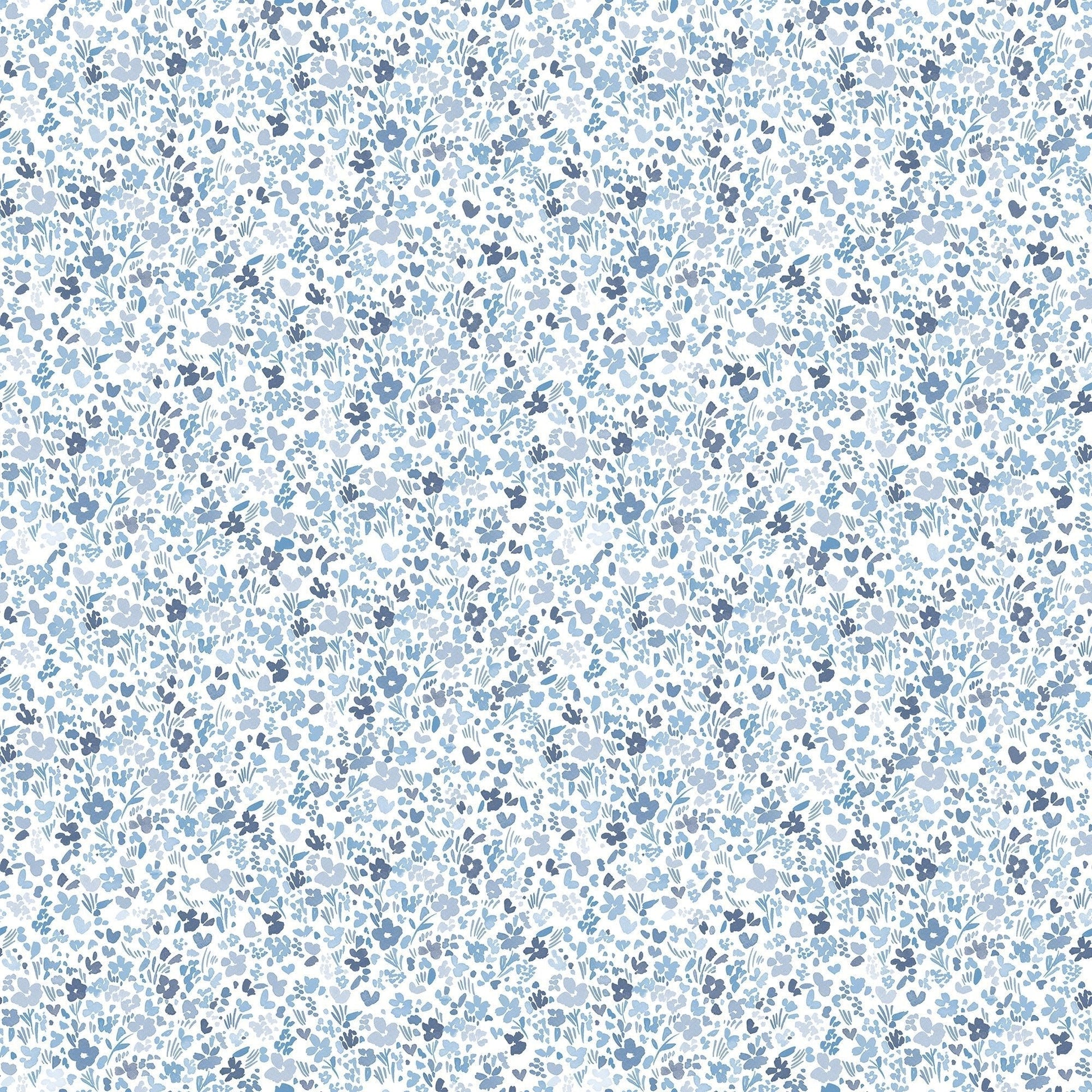 Small Prints Mini Mod Floral Wallpaper - Navy / Blues - Galerie - G56668 - Premier Wallcovering