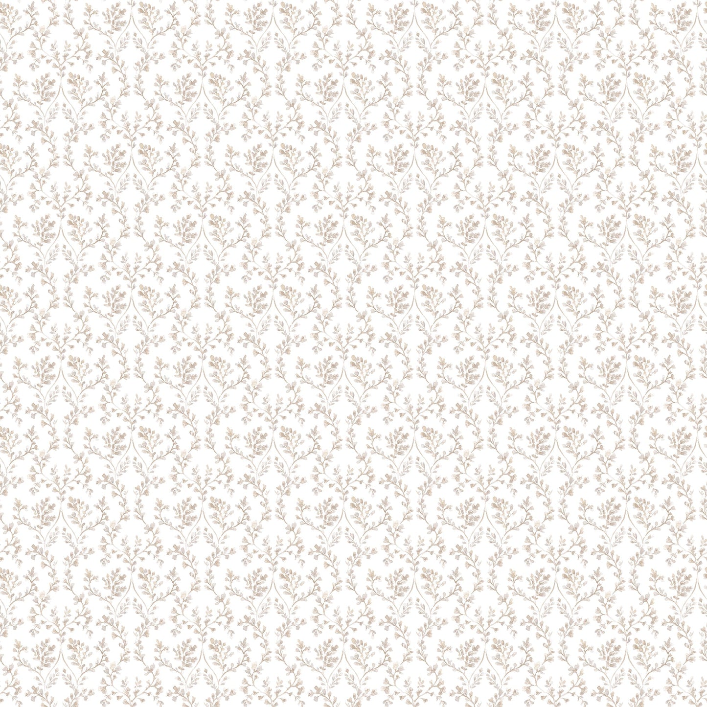 Small Prints Ogee Floral Wallpaper - Taupes - Galerie - G56682 - Premier Wallcovering