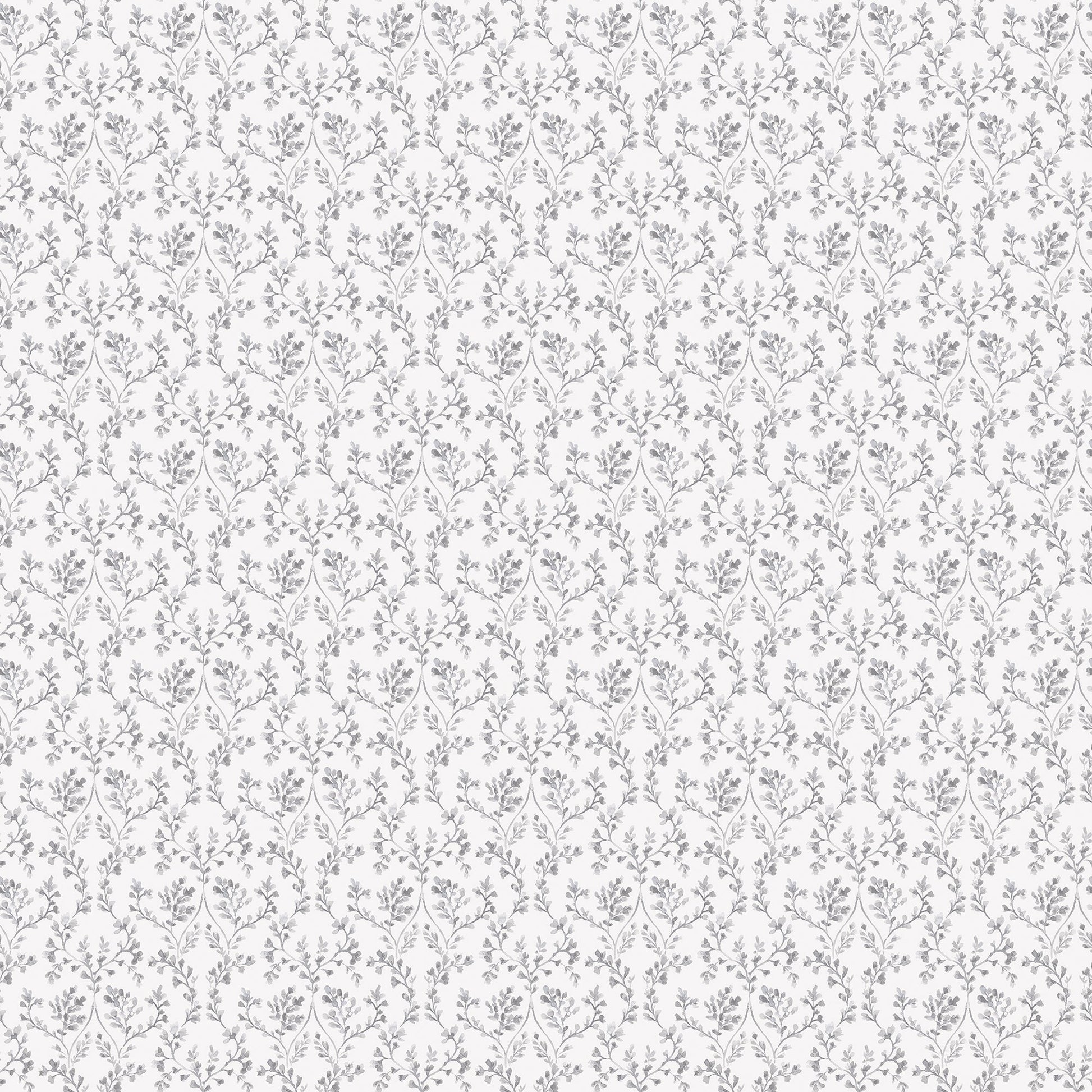 Small Prints Ogee Floral Wallpaper - Black / Greys - Galerie - G56678 - Premier Wallcovering