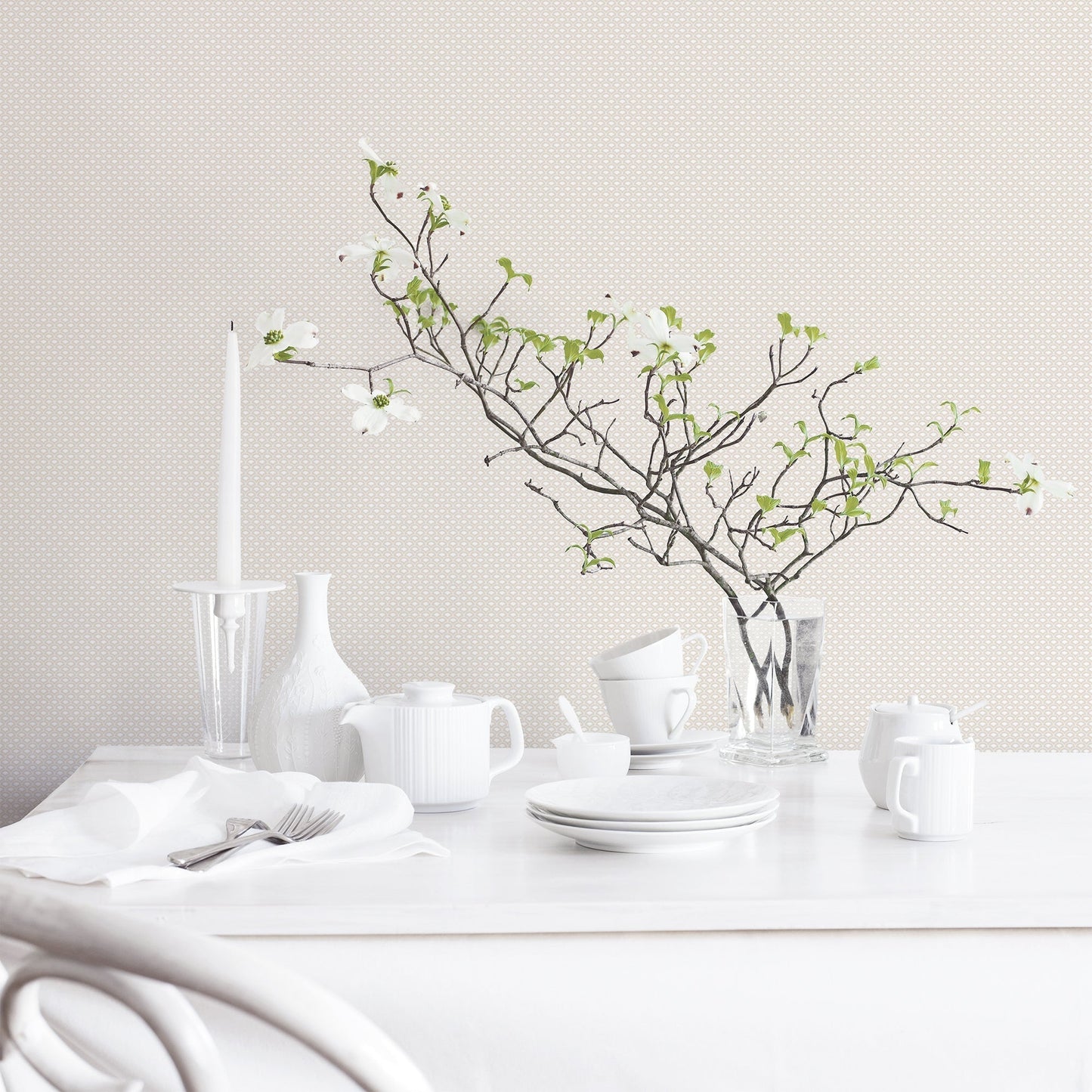 Small Prints Shell Top Wallpaper - Taupe - Galerie - G56687 - Premier Wallcovering