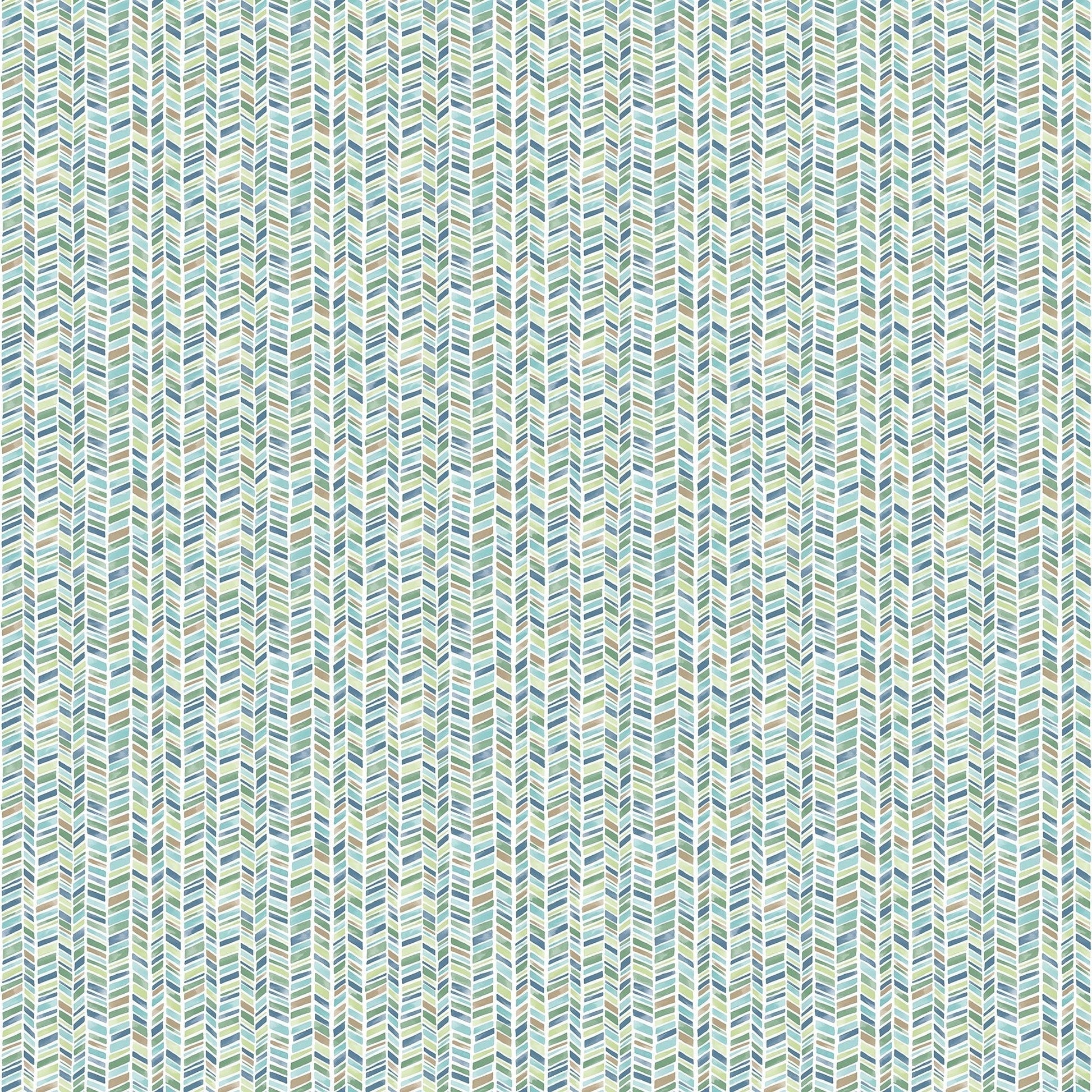 Small Prints Stained Glass Stripe Wallpaper - Emerald Green / Turquoise / Navy - Galerie - G56693 - Premier Wallcovering