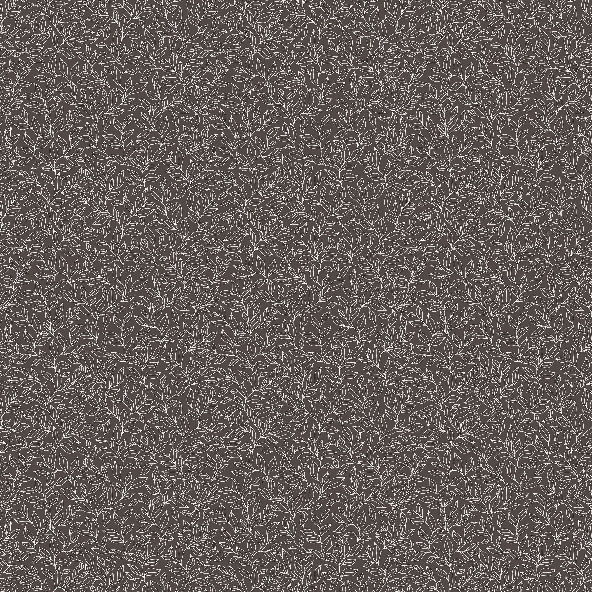 Small Prints Stencil Leaf Wallpaper - Black - Galerie - G56696 - Premier Wallcovering