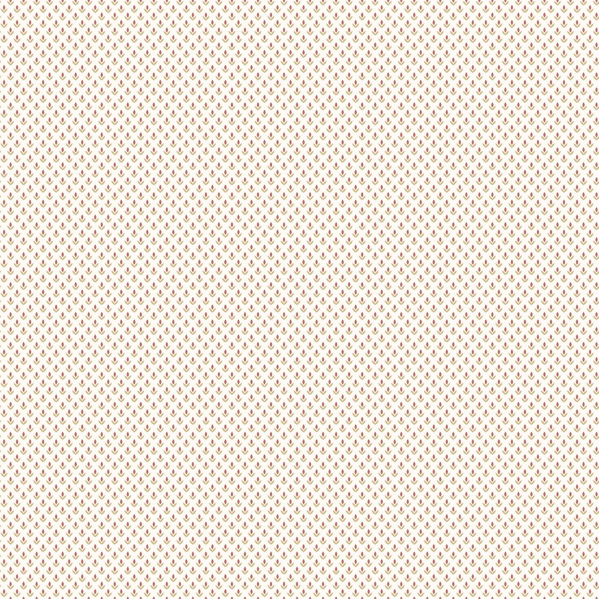 Small Prints Tiny Tulip Wallpaper - Cranberry / Tan - Galerie - G56700 - Premier Wallcovering