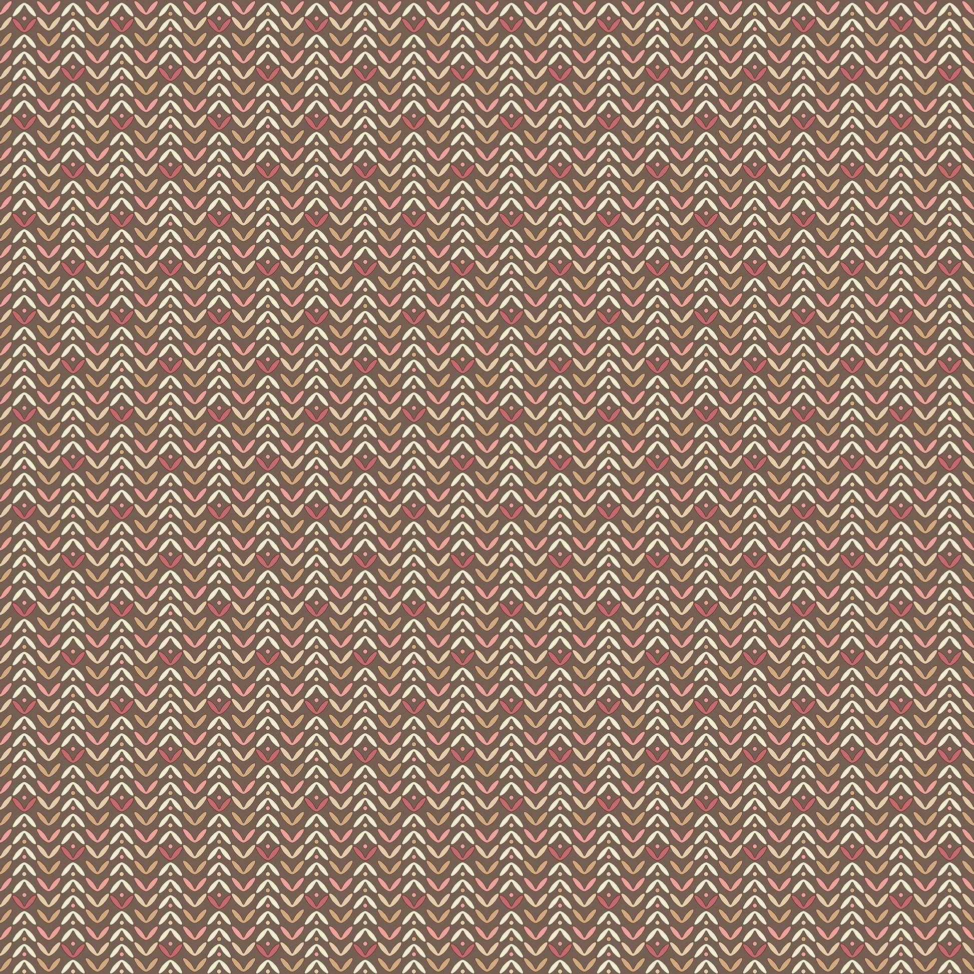 Small Prints Tulip Flip Wallpaper - Chocolate / Pink / Tan - Galerie - G56705 - Premier Wallcovering