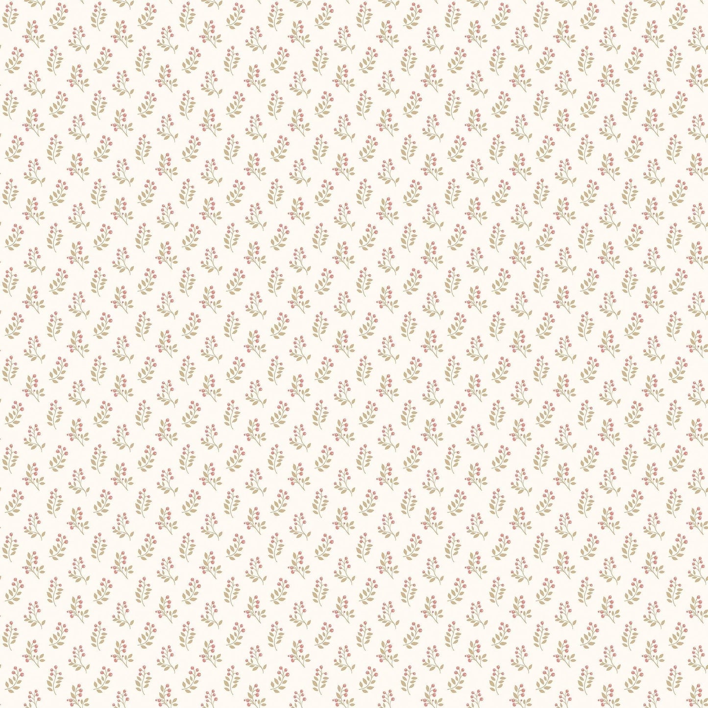 Small Prints Vintage Bud Wallpaper - Cranberry / Tan - Galerie - G56709 - Premier Wallcovering