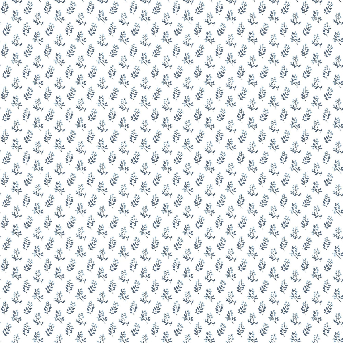 Small Prints Vintage Bud Wallpaper - Blue / Navy - Galerie - G56708 - Premier Wallcovering