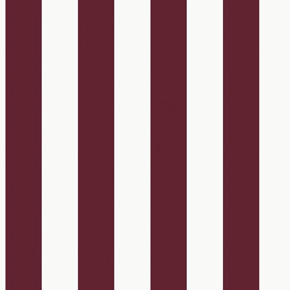 Smart Stripes Awning Stripe Wallpaper - Cranberry - Galerie - G68050 - Premier Wallcovering