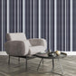 Smart Stripes Casual Stripe Wallpaper - Navy - Galerie - G68056 - Premier Wallcovering