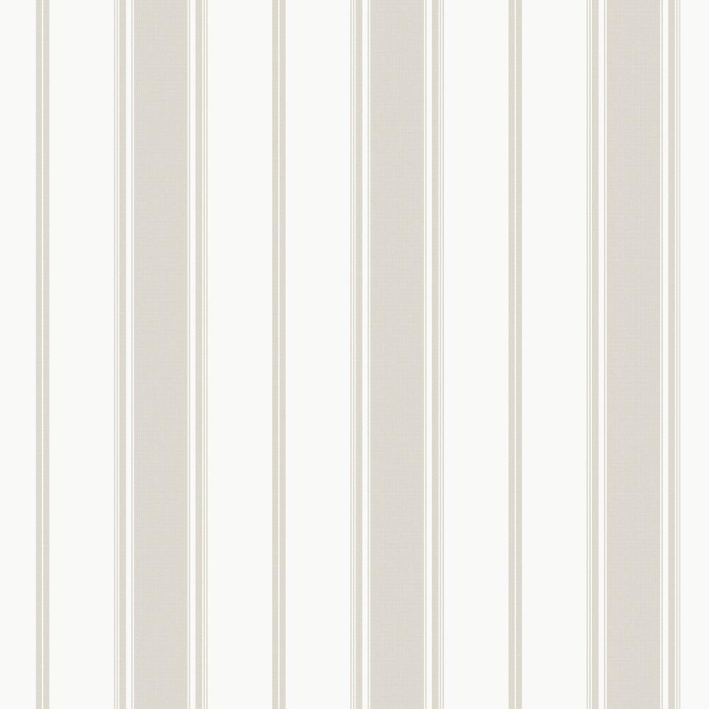 Smart Stripes Heritage Stripe Wallpaper - Light Taupe - Galerie - G68064 - Premier Wallcovering